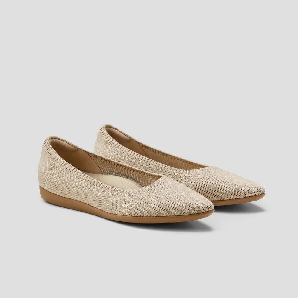 VIVAIA Tamia Walker Knit Flats Almond | EU 42 / US 10.5